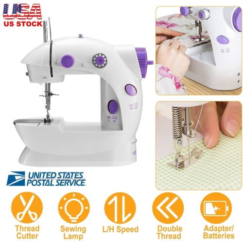 Mini Desktop Electric Sewing Machine Portable 2 Speed Held Household Tailor Tool - Picture 1 of 12