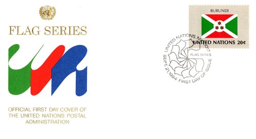 Postal Covers Flag Series First Day United Nations 16 Various 1980s Versions