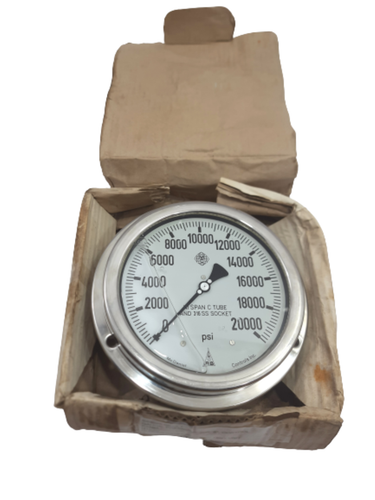 McDaniel S23025-06-CLT 0-20000 psi Oil Filled Pressure Gauge