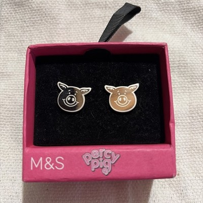 Percy Pig Cuff Links Pair - Marks and Spencers M&S Brand New and Unopened