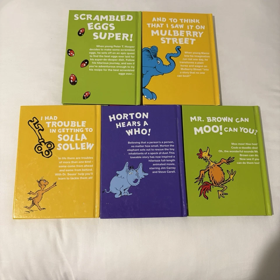 Dr Seuss Mini Book Set 2008 5x Hardcover Horton Hears A Who Scrambled Eggs Super - Image 2 of 4
