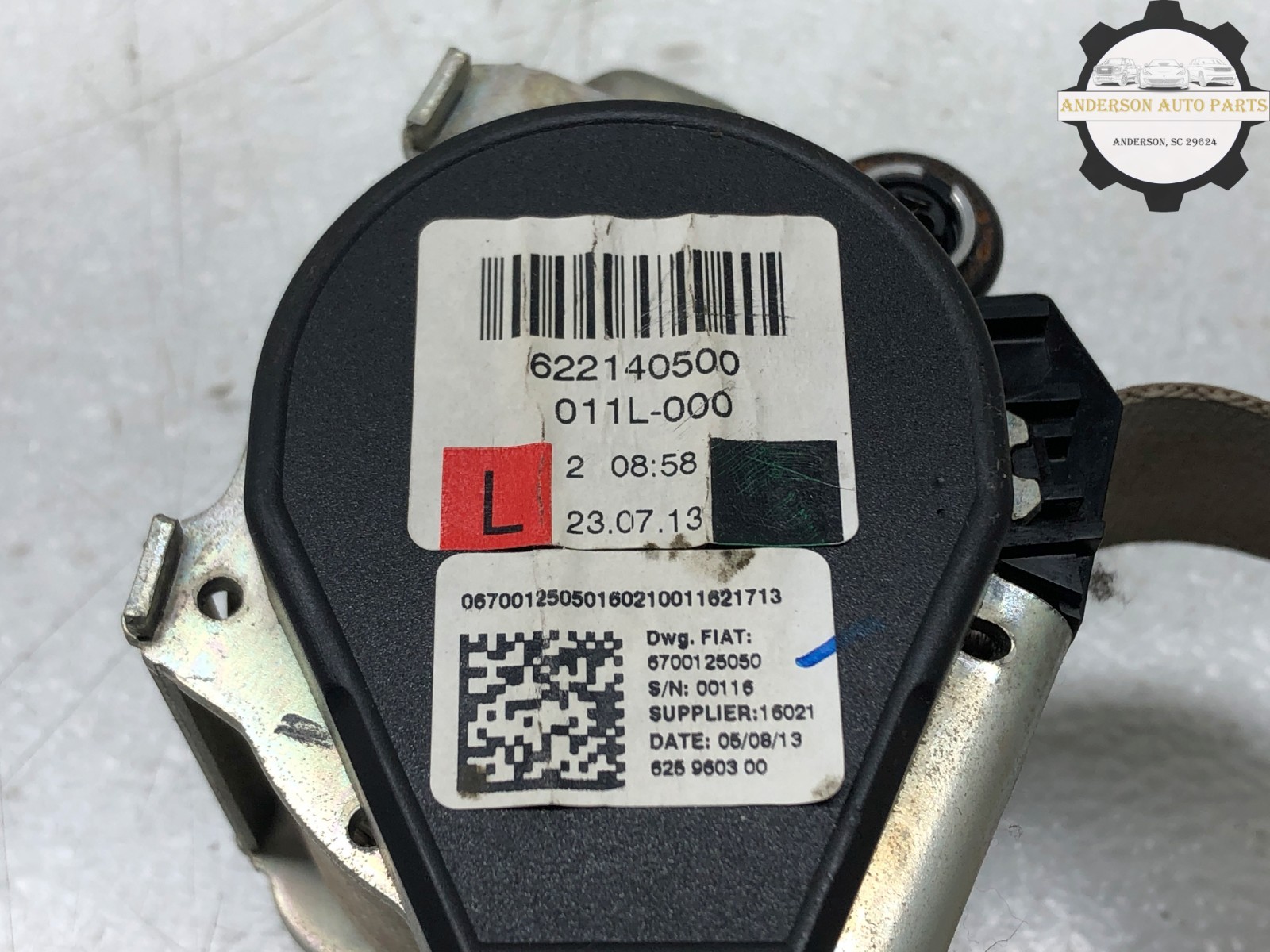 2014-2020 MASERATI QUATTROPORTE LEFT DRIVER FRONT SEAT BELT RETRACTOR OEM