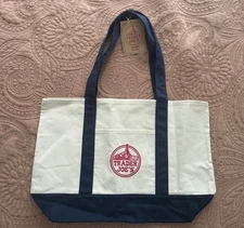 Trader Joe’s Bag Canvas Reusable Heavy Cotton Basic Style Shopping Navy Large