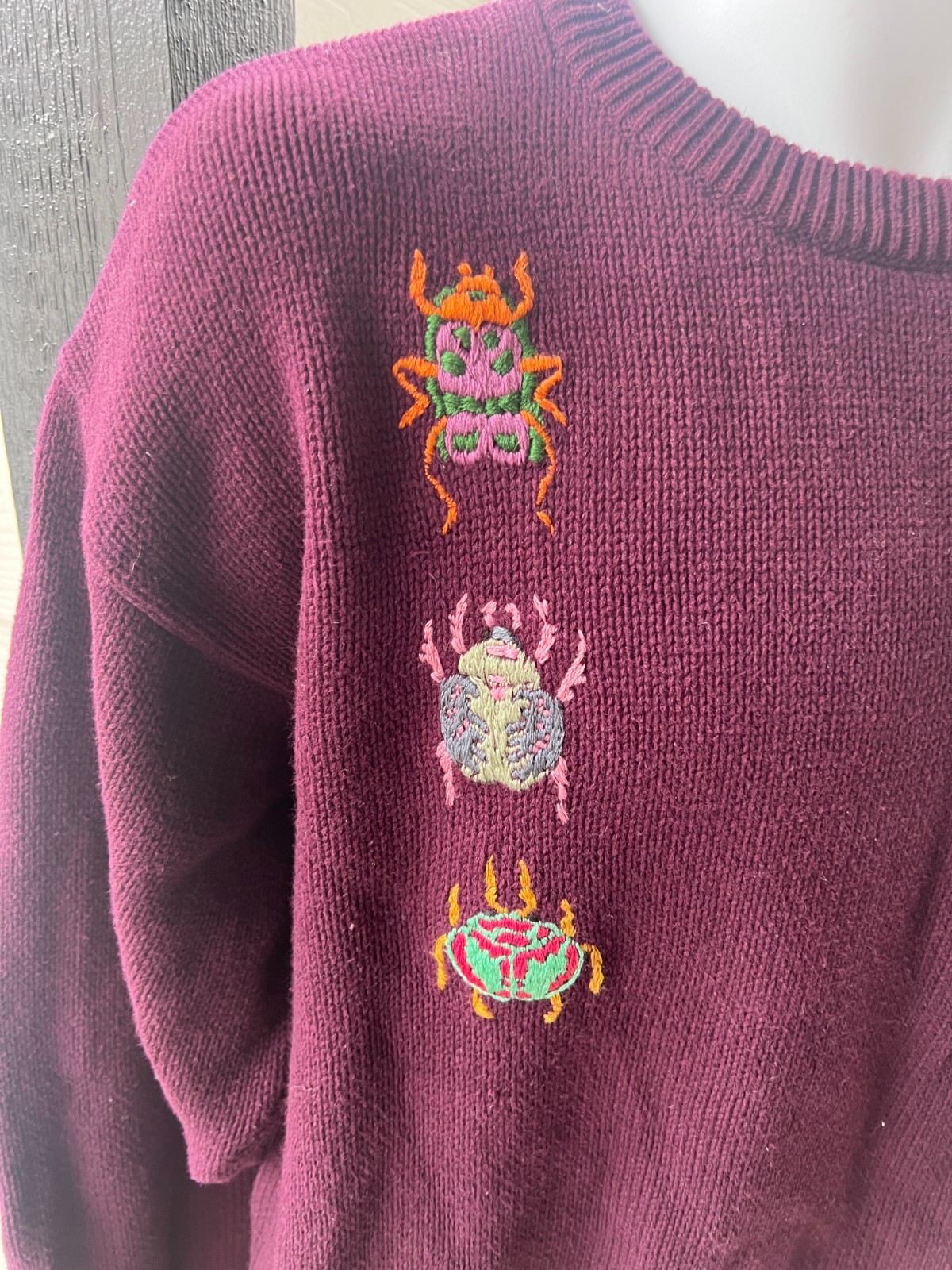 Essential Elements Embroidered Scarab Beetle Bug … - image 3