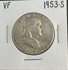 1953-S Franklin Half Dollar – San Francisco Mint – 90% Silver – Circulated with