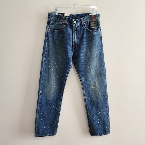 Levi's 551Z Straight Leg Jeans Mens 32x32 Blue Paint Splatter NWT