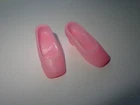 Vintage Barbie Francie Doll Pink Square Toe Heels Shoes Korea NICE