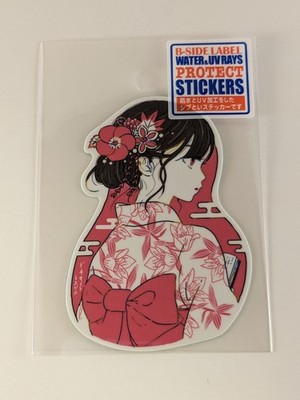 B-Side Label Sticker Kimono Girl Waterproof US SELLER