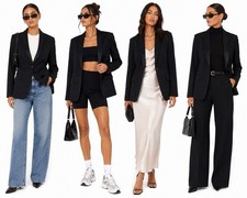 Stella McCartney Fly-Away Back Waist Tie Blazer Jacket 36 = 0/2 = XS Runway 2018