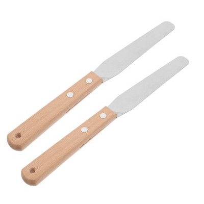  2 PCS Ton-Reparaturmesser Aus Holz Kürbisschnitzwerkzeug Art Palette Knives