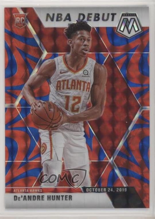2019-20 Panini Mosaic NBA Debut Reactive Blue Prizm De'Andre Hunter #266 04jd