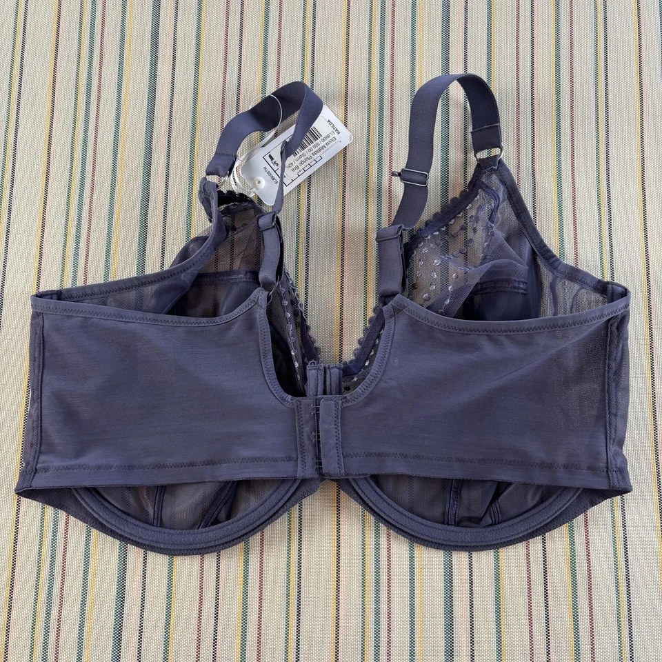 Sujetador de inmersión Elomi Matilda para mujer 42K Storm malla transparente con aros gancho en J talla grande Foto 4 de 4