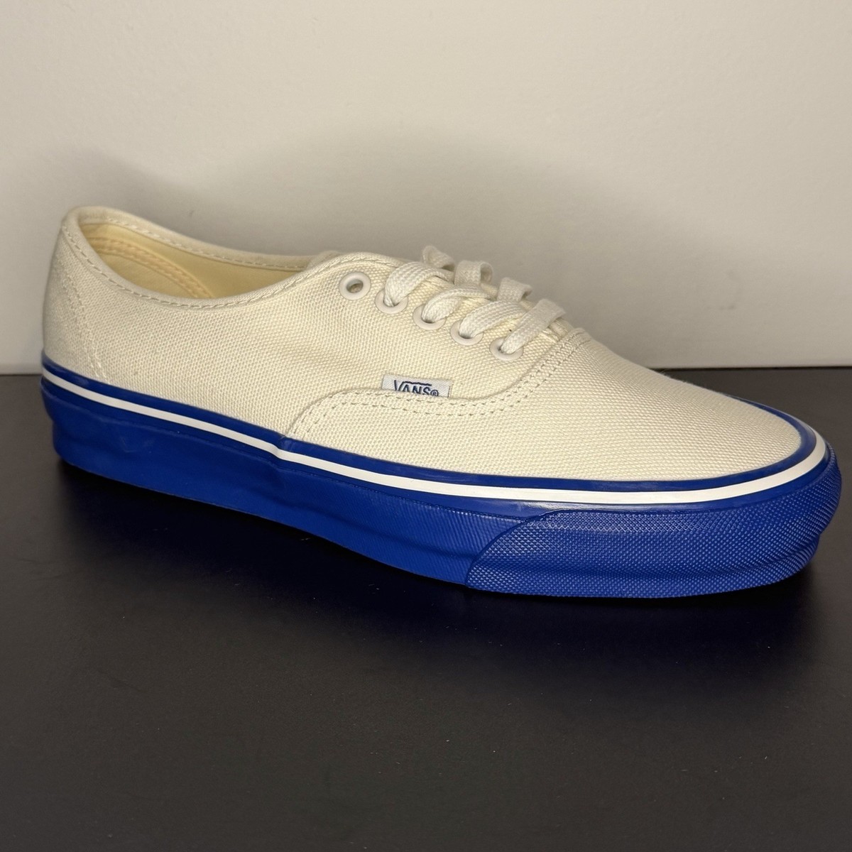 Vans Lx Authentic 44 Duck Canvas White Blue Men's Skate Casual