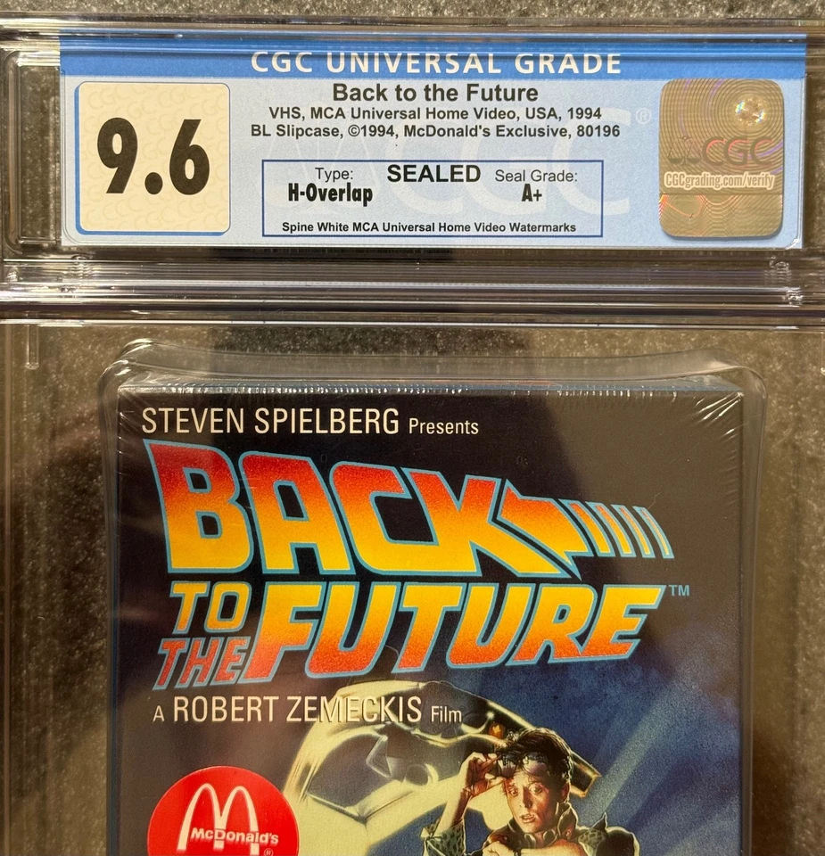 Back to the Future (VHS, 1994) McDonalds Promo, Sealed CGC Graded 9.6 A+ - Image 3 of 4