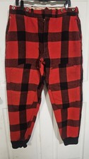 Vintage 60s Woolrich Size 34 Wool Tartan Plaid Double Knee Pants Hunting