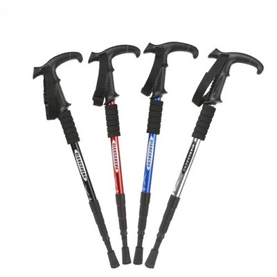Wanderstock Trekkingstock T Griff Teleskop Aluminium Leicht Faltbar Anti Schock