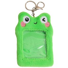 Hanging Card Case ID Card Holder Plush Card Storage Case Adorable Card Sleeve