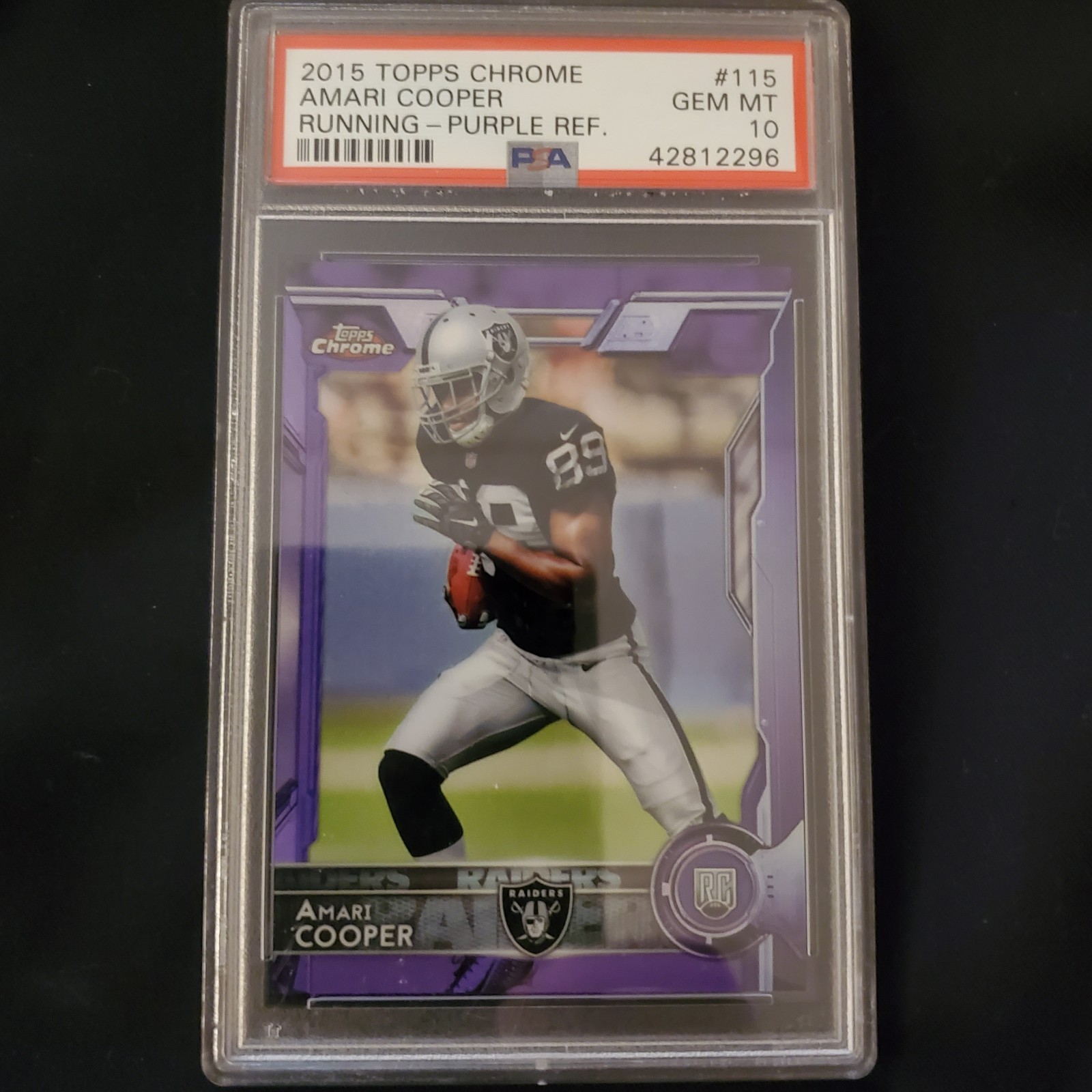 Amari Cooper Topps Chrome #115 Purple Refractor