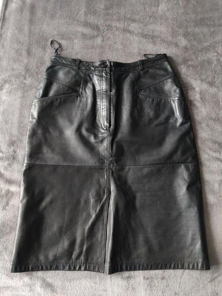 Women Betty Barclay Skirt Black Leather 36 / S /