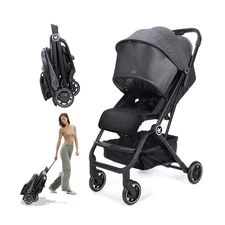 Lightweight Baby Stroller, Compact Travel Stroller with Sleep Shade, Oversize...