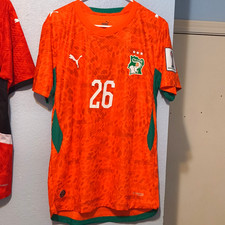 Brand New With tags PUMA Ivory Coast Soccer Jersey Orange  Diomandé #26 Size L