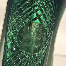 Starbucks x Wicked Cold Cup Keychain Green Gemstone Emerald City Glinda Elphaba