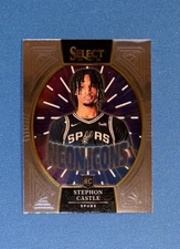 2024-25 Panini Select Neon Icons Stephon Castle RC Rookie #3 San Antonio Spurs