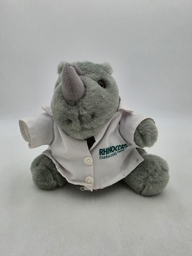 Vintage Rhinoceros Plush Rhinocort Dr. Pharmaceutical Drug Rep Advertisement