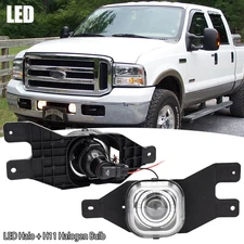 For 1999-2004 Ford F250 Excursion Projector LED Bumper Fog Lights Driving Lamps