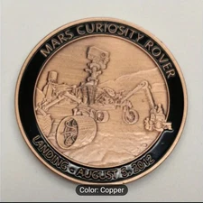 NASA Mars Curiosity Rover Landing Coin - 2012.Copper 40 Grams Coin.#main&Draw40