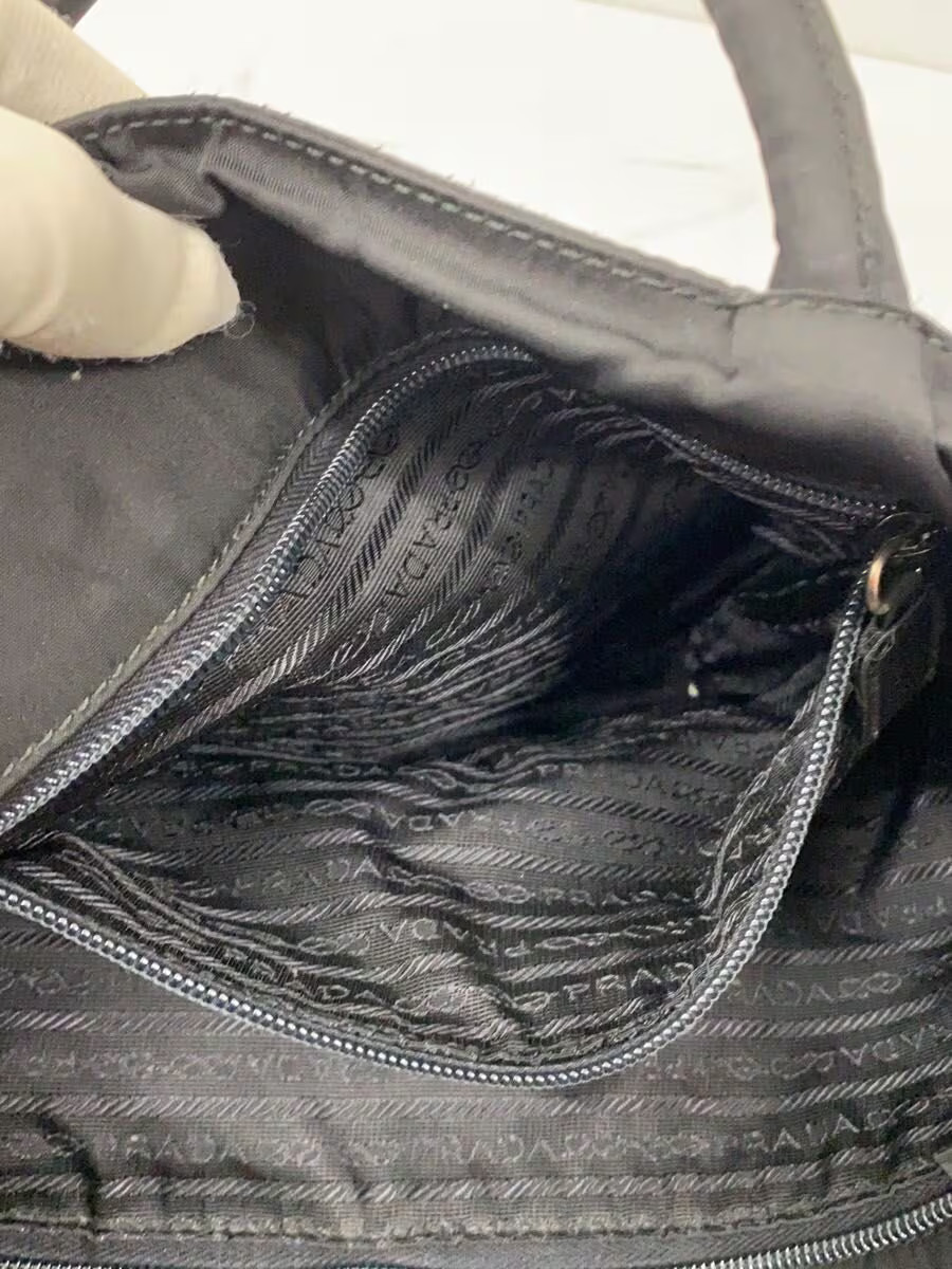 PRADA Tote Bag Nylon Black Plain thumbnail 6