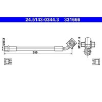 ATE 24.5143-0344.3 Bremsschlauch FüR Opel Astra B16