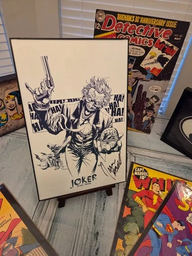 Rare Signed Jason Fabok Joker vs Batman Wall Art