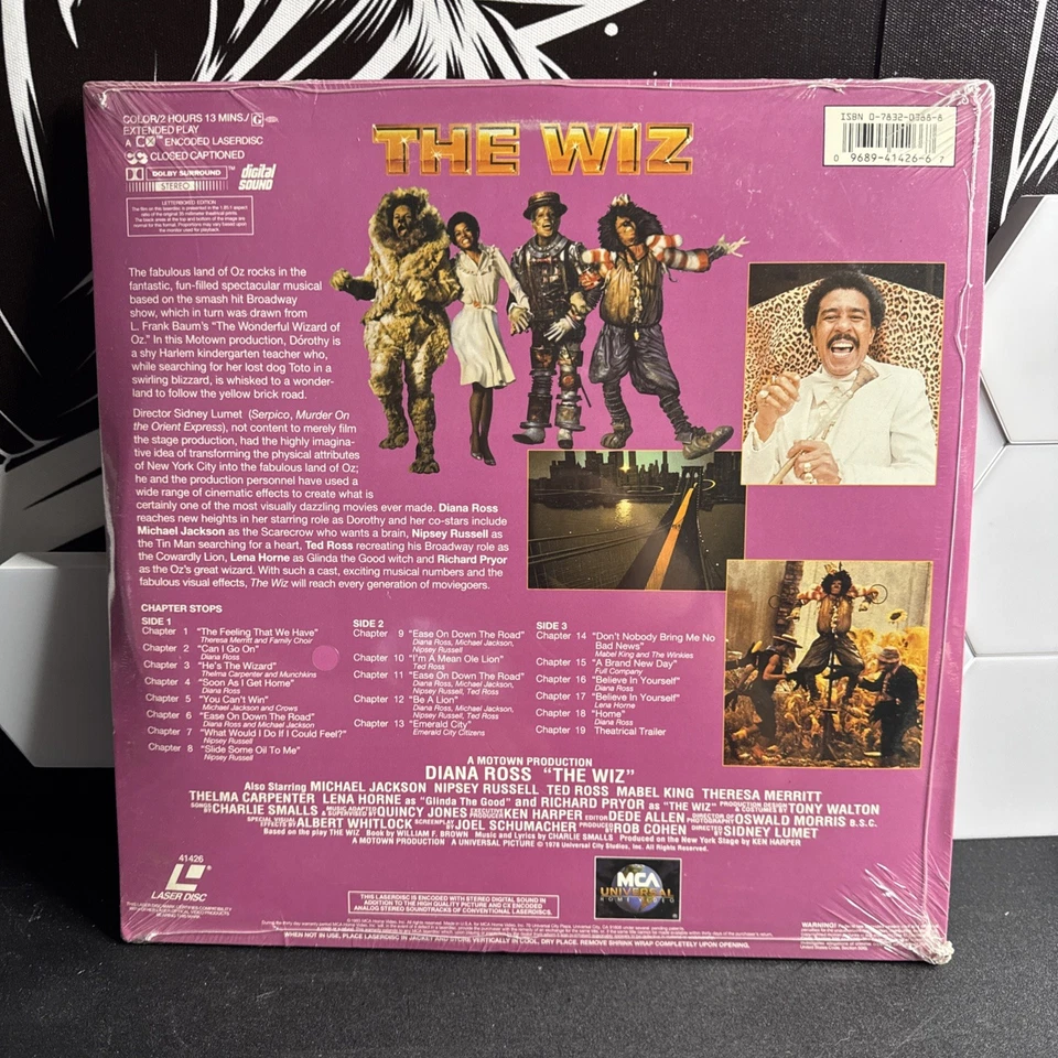 The Wiz Letterbox Laserdisc LD - Michael Jackson Diana Ross New - Image 2 of 2