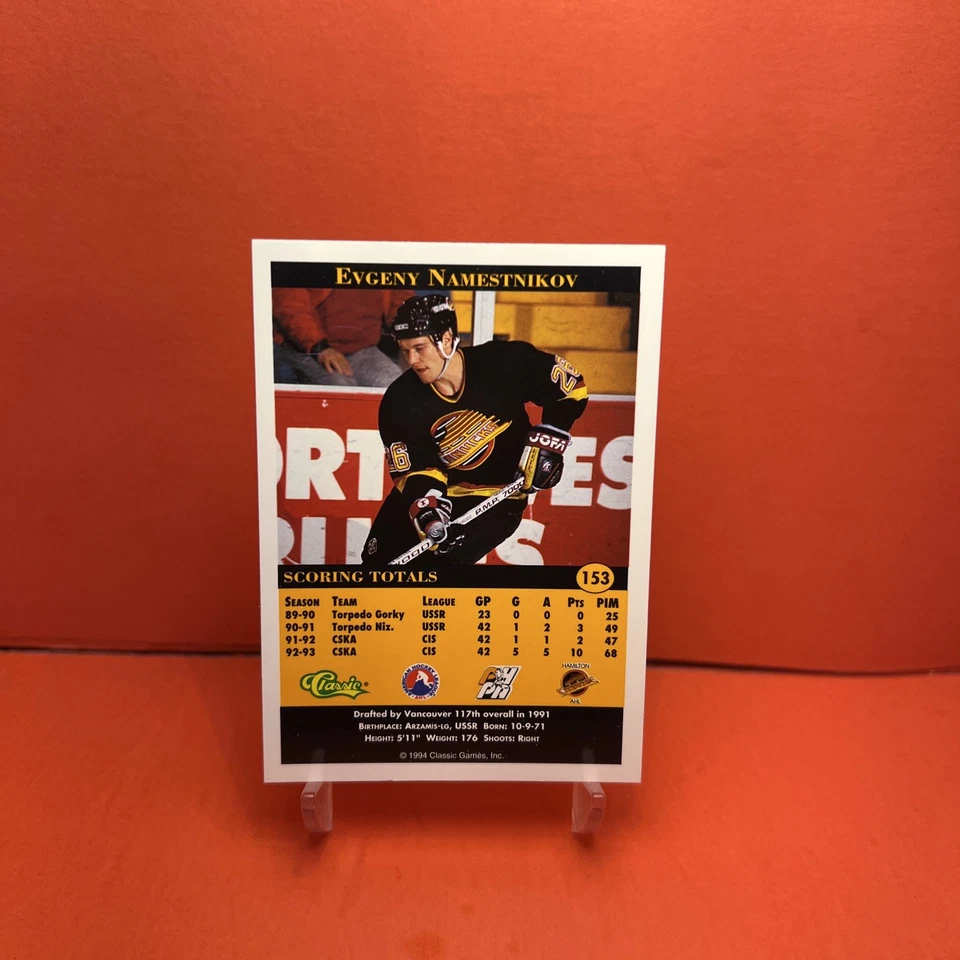 1994 Classic Pro Hockey Prospects Evgeny Namestnikov #153 EX🦄 - Image 2 of 2