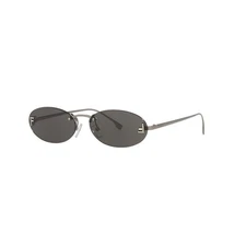 FENDI First FE4075US 12A Shiny Silver Crystal Grey Women Sunglasses AUTHENTIC