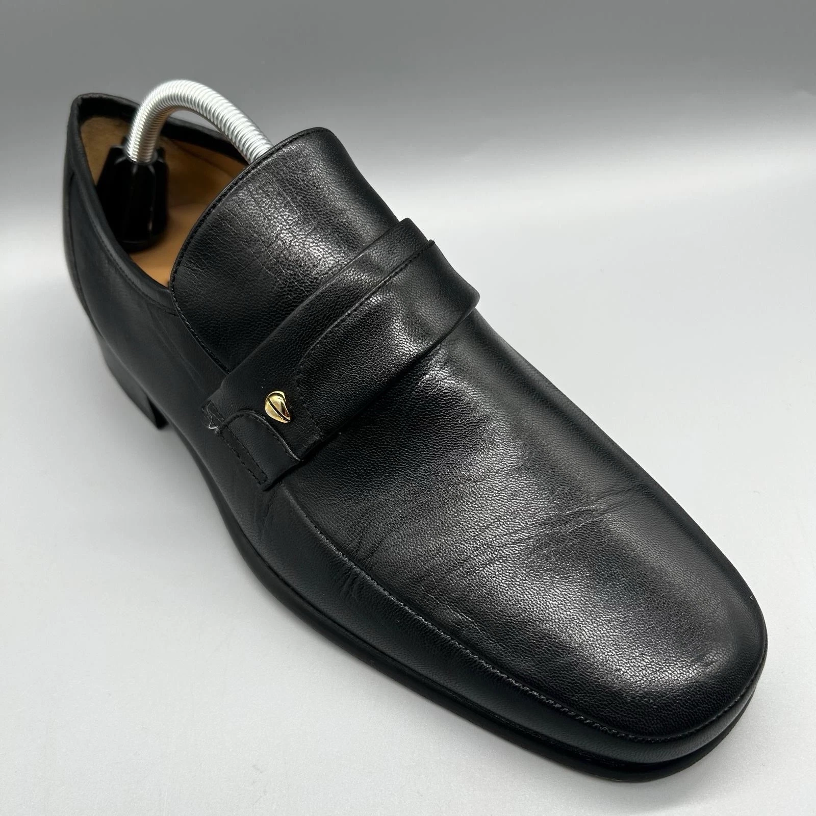 Mocassini mocassini Clarks neri in pelle da uomo UK 9 scarpe