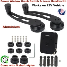 Universal Electric Window Switch & Lever Handles For Power Window Crank Switch