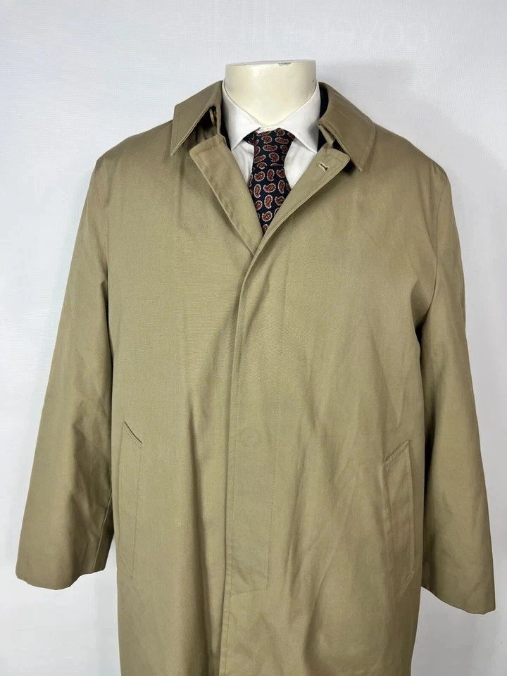 Gabardina vintage Misty Harbor forro extraíble mezcla de lana para hombre 40R bonita Foto 2 de 4