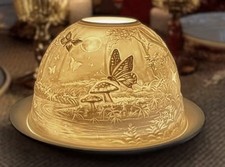 Fairy Lamp Lithophane Porcelain Woodland Butt...