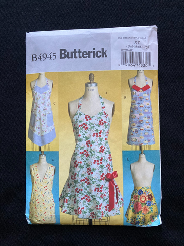 Two Uncut Butterick Apron Patterns - Multiple Styles - B4945 & 6567 - Picture 2 of 7