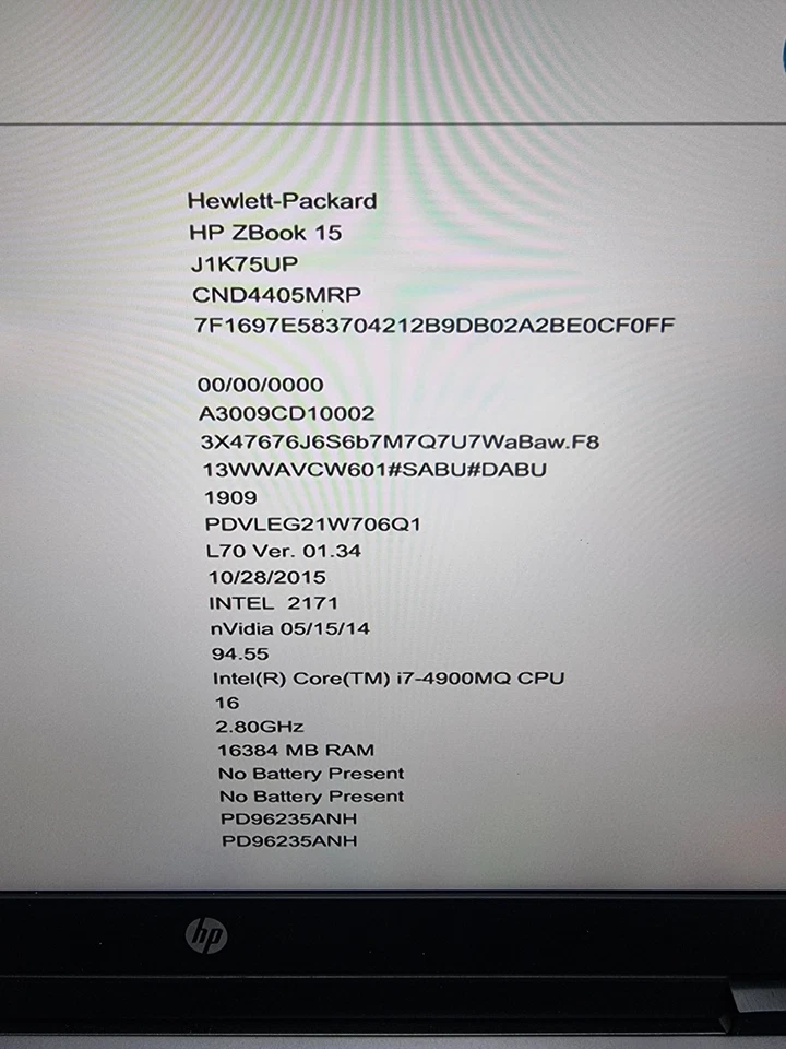 HP ZBook 15 Core i7 4th Gen 16GB RAM Incomplete - 1 - Image 3 of 4