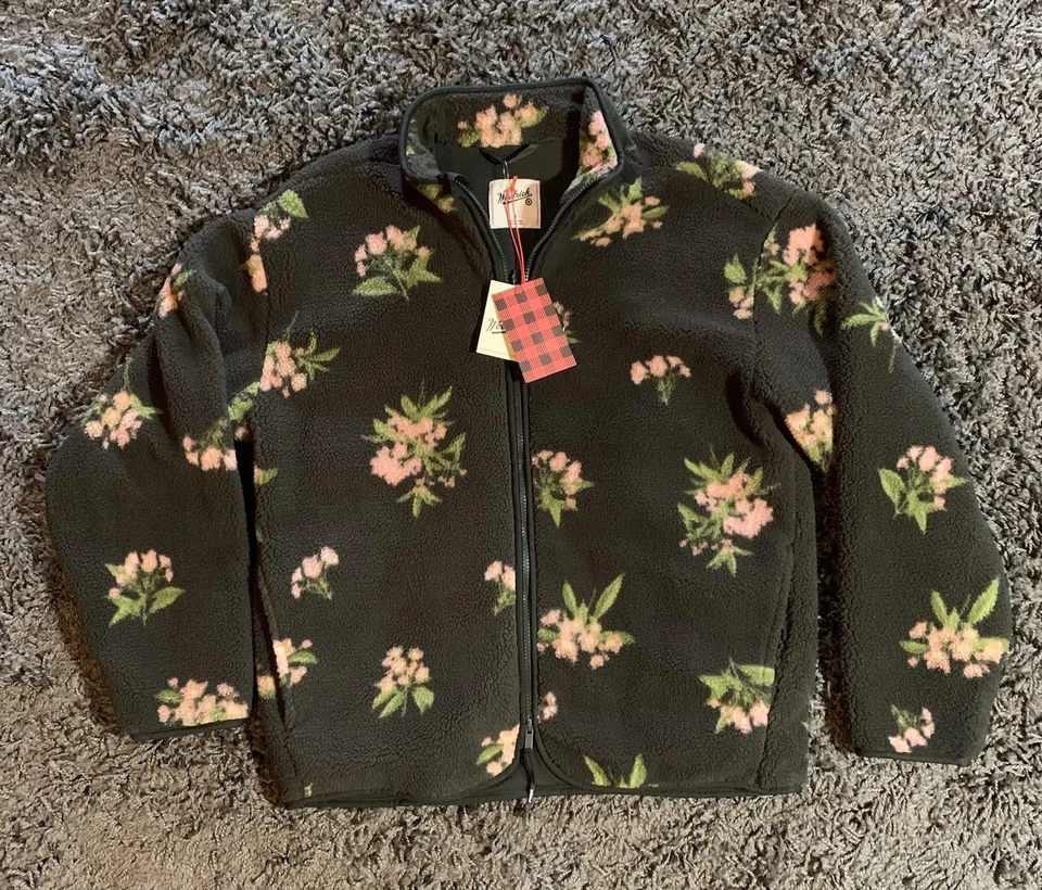 Woolrich Unisex Floral Fleece Zip Jacket NWT Green Sz 4XL Tall - Image 2 of 3