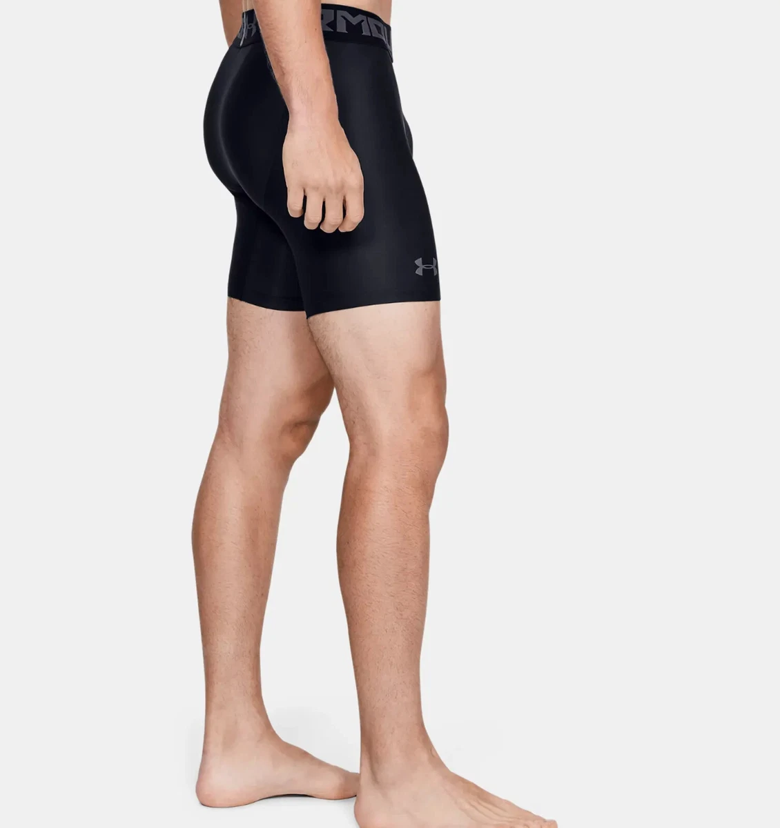 Under Armour Men s XS HeatGear Armour Mid Compression Shorts Black