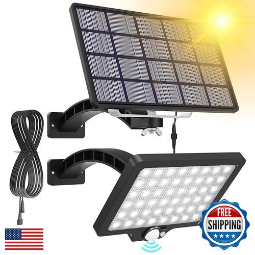 JACKYLED Upgraded Solar Flood Lights Outdoor Motion Sensor, 1000 Lumens Dusk - Picture 1 of 5