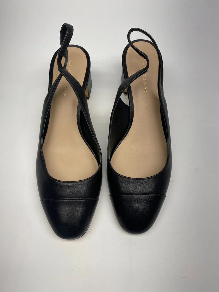 STUART WEITZMAN Womens Milla 55 leather slingback pumps Sz 9 - Image 2 of 4