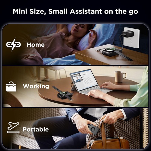 Wireless Magnetic Charger For Samsung Galaxy Watch 5/5 Pro/4/3/Active 2/Classic - Picture 6 of 29