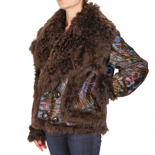 Dsquared Runway Oversize Leather Fur Parka Jacket 38 De 32 34 US2 XS S 12349 - Picture 2 of 4