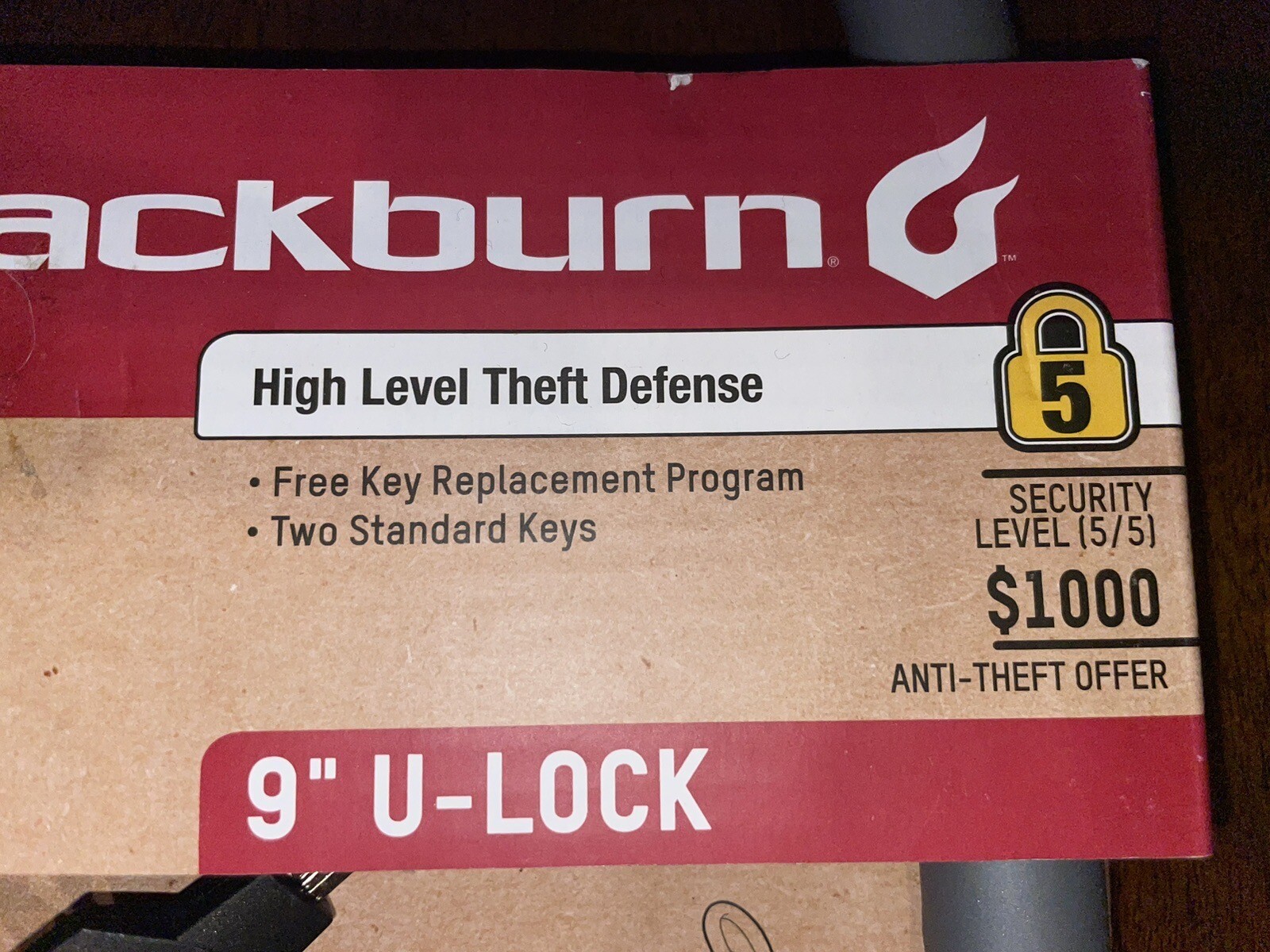 Blackburn 9&rdquo; Bicycle Bike U-Lock  High Level Theft Defense (5/5) Security 2 Keys