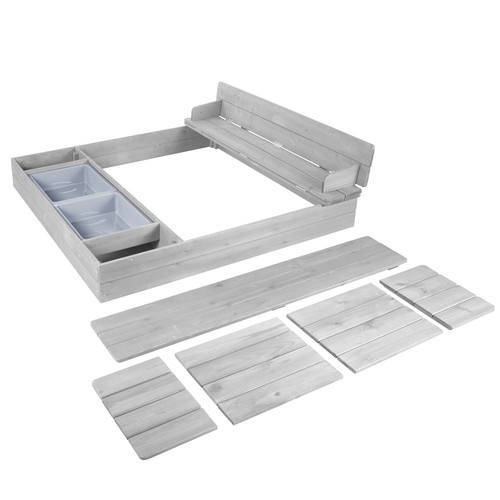 roba Sandkasten 'Outdoor +' grau lasiert - B-Ware neuwertig - Bild 4 von 7